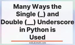 A blank image with the text Many Ways the Single (_) and Double (__) Underscore in Python is Used