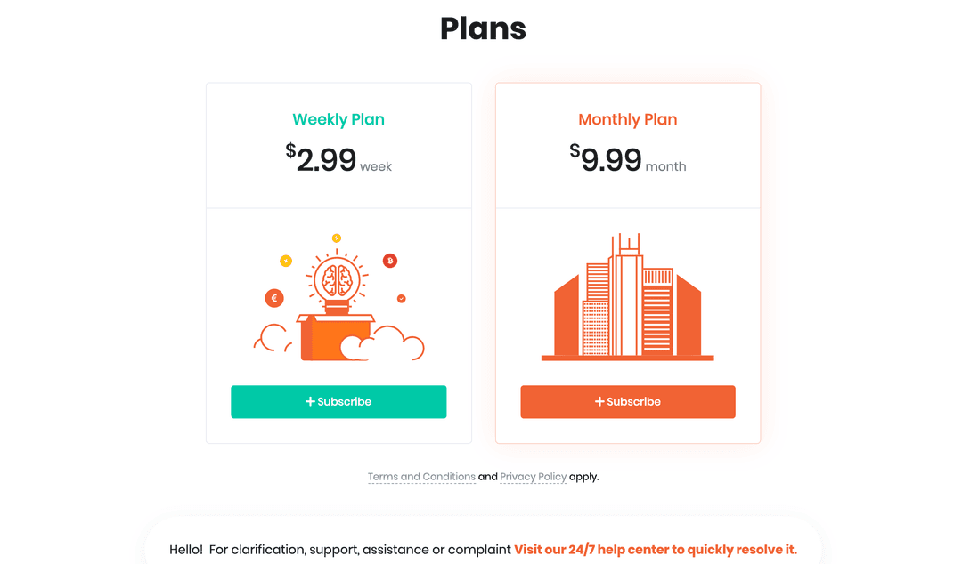 Sikademy Pricing Page