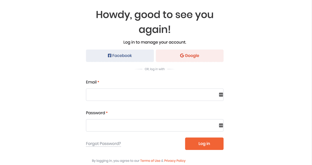 Sikademy Login Page