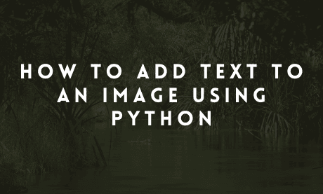 Silhouette nature Banner with the text How to Add Text to an Image Using Pillow in Python