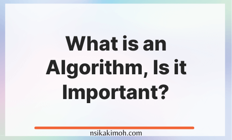 White background with the text What is an Algorithm, Is it Important?
